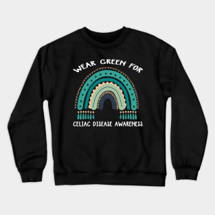 Wear Green For Celiac Disease Awareness Celiac Disease Crewneck Sweatshirt